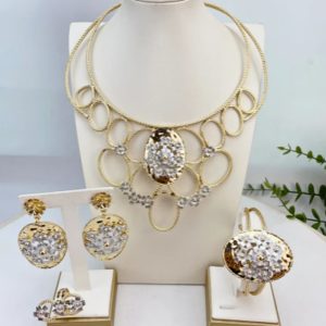 Palazzo 4 Piece Gold Plated Italian Jewelry Set