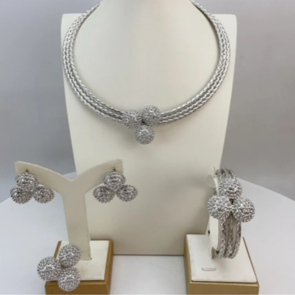 Tre-Speranza 4 Piece Gold Plated Italian Jewelry Set - Image 2