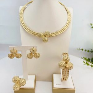 Tre-Speranza 4 Piece Gold Plated Italian Jewelry Set