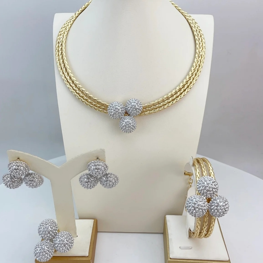 Tre-Speranza 4 Piece Gold Plated Italian Jewelry Set - Image 3