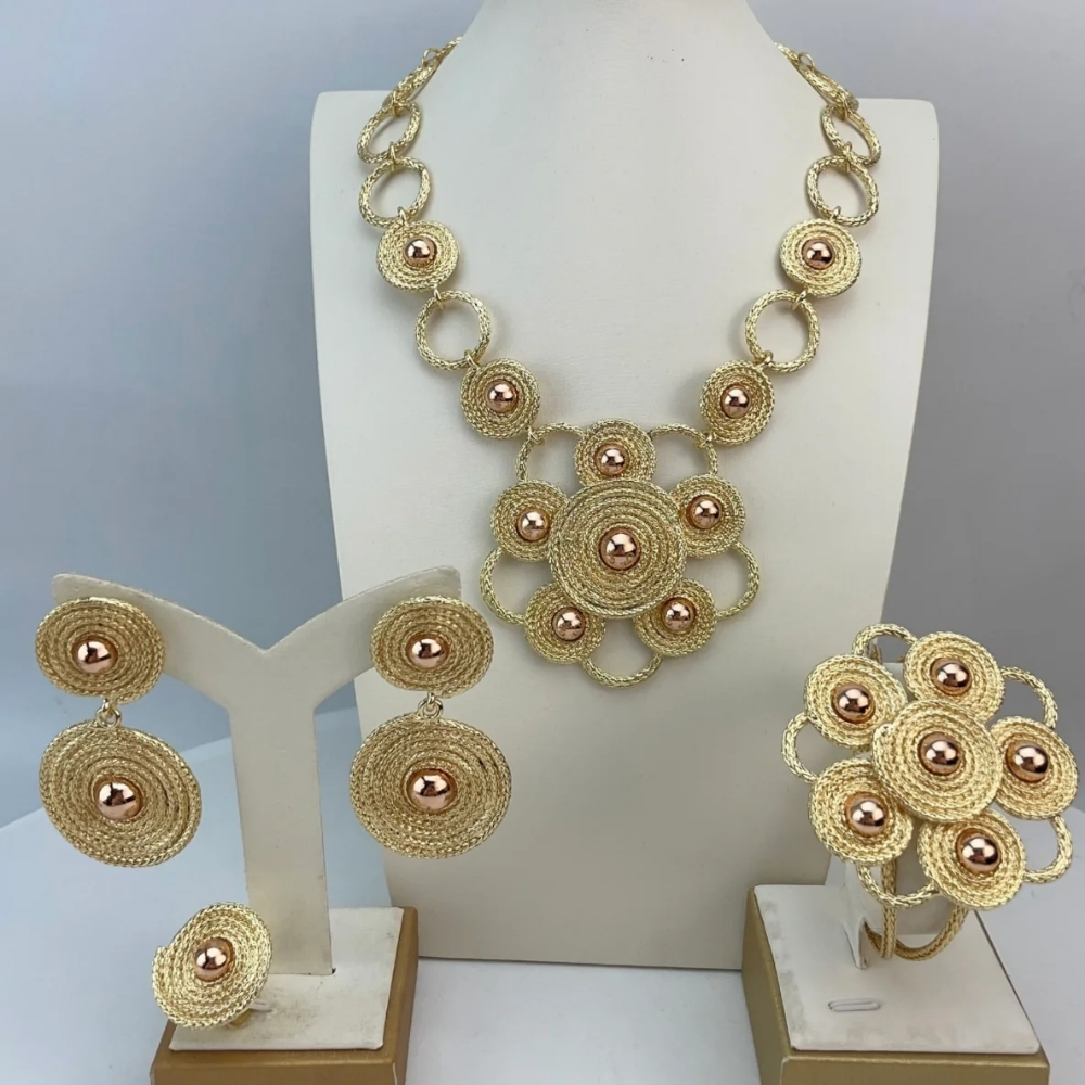 Sole d’Oro 4 Piece Gold Plated Italian Jewelry Set - Image 2